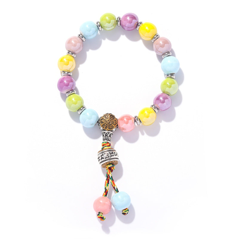 Grey Ceramic Bead Bracelet for Couples - Summer Gift