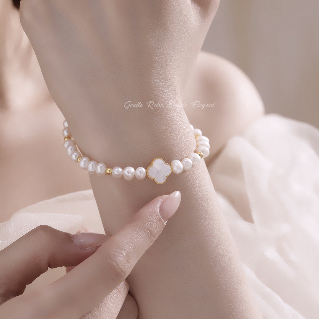 Clover Moon 925 Sterling Silver Bracelet
