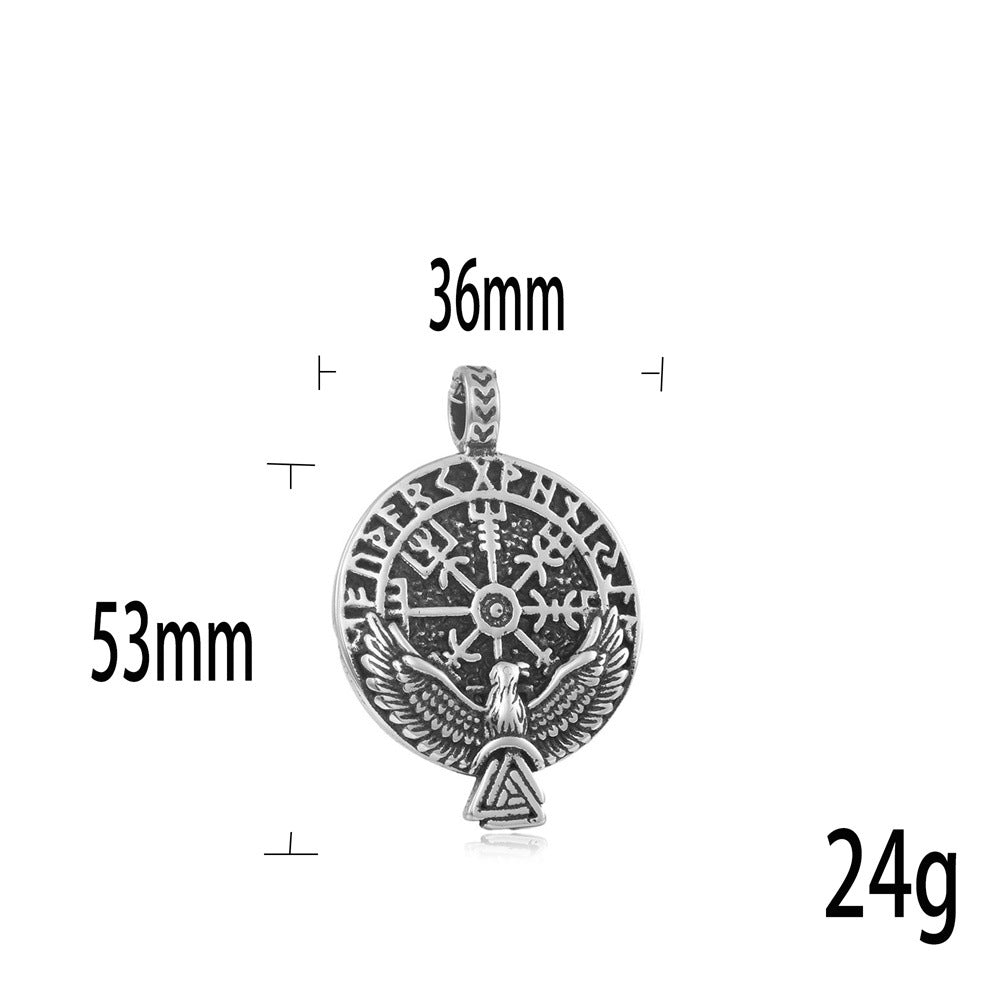 European And American Stainless Steel Viking Triangle Pendant