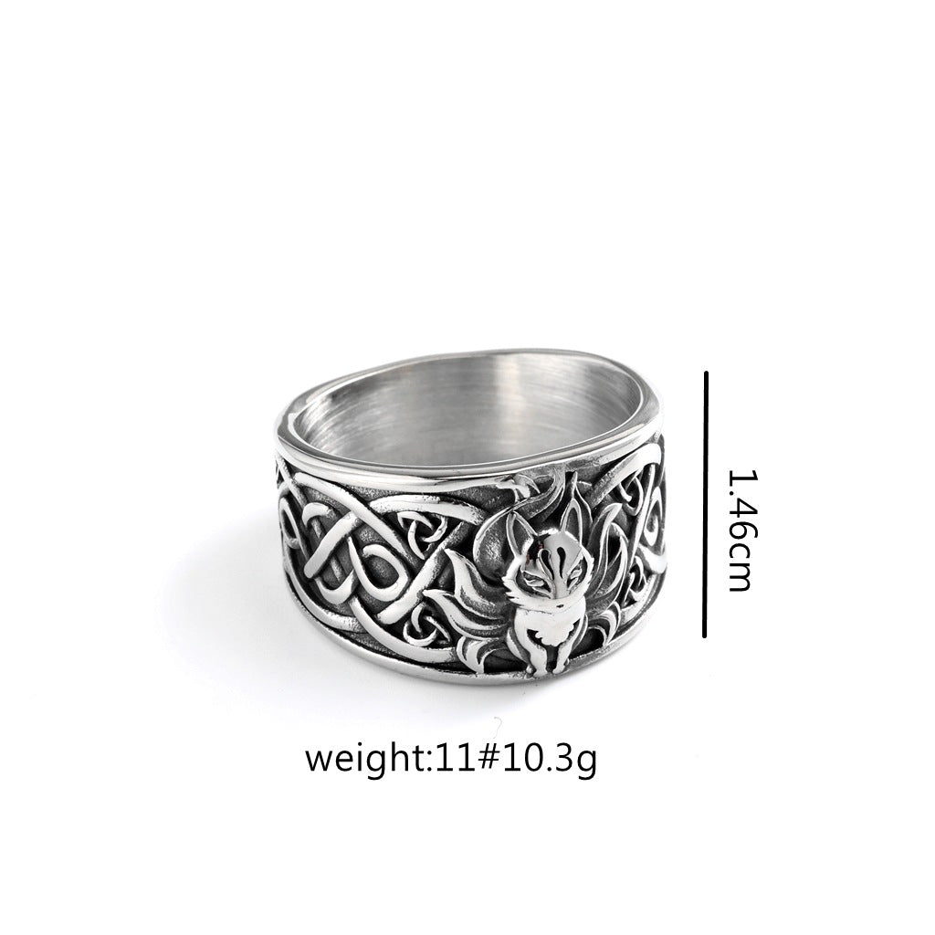 Vintage Viking Stainless Steel Men's Ring