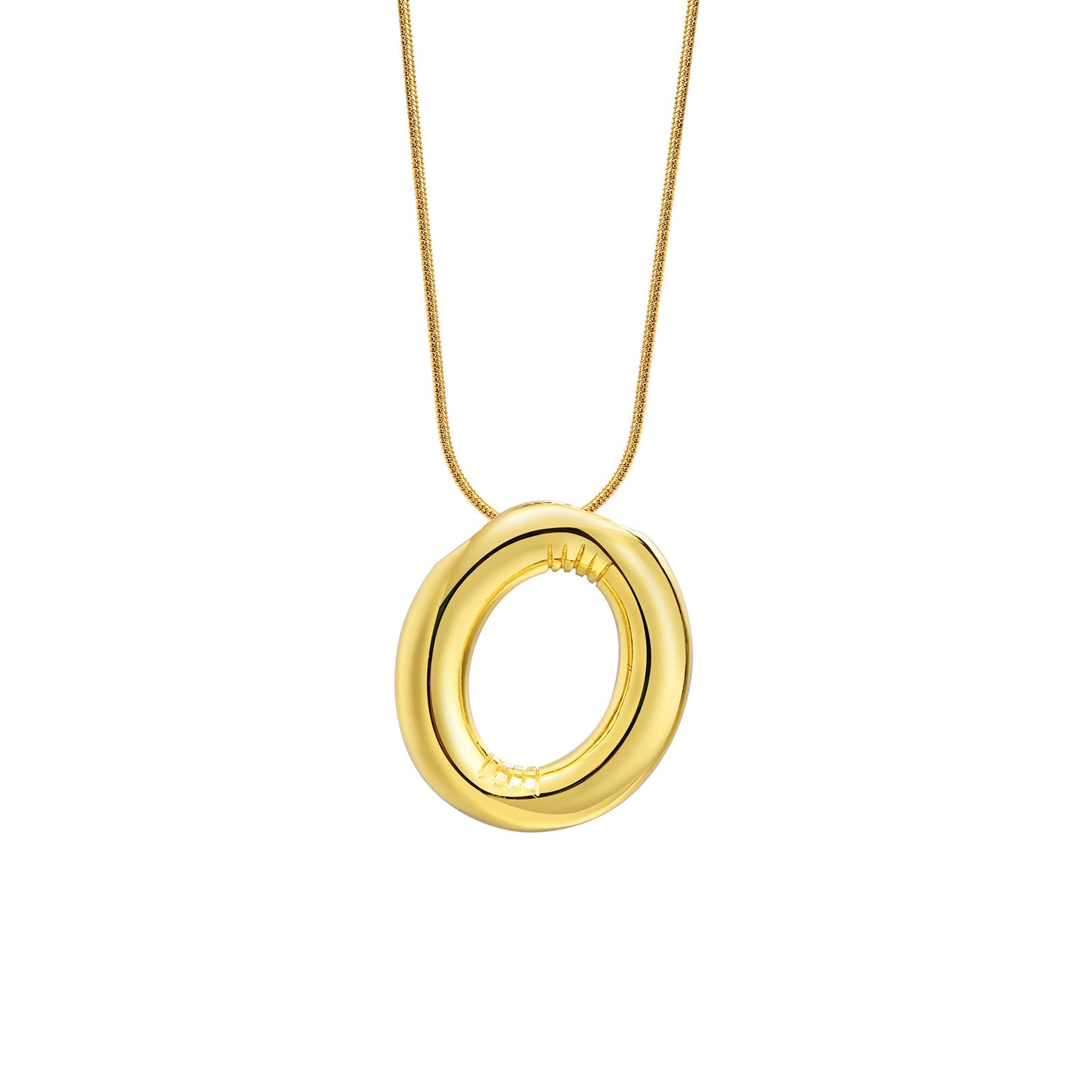 Fashion Round Snake Chain Necklace Women's Gold Jewelry Wholesale