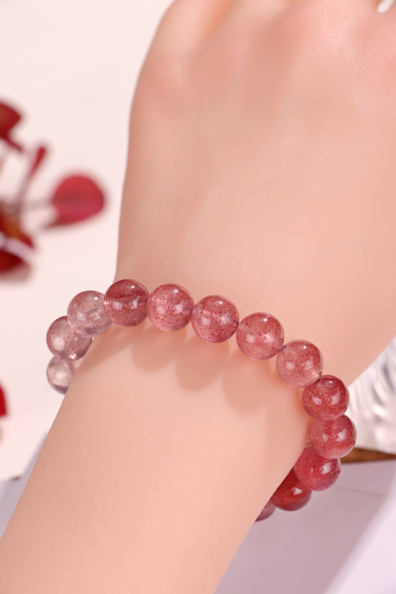 Gradient Red Strawberry Quartz Bracelet