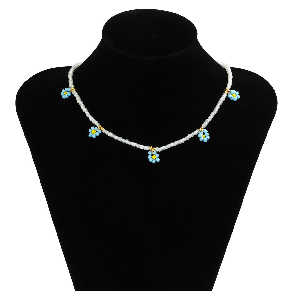 Planderful Vienna Verve Daisy Fringe Collarbone Necklace For Women Elegant Holiday Style
