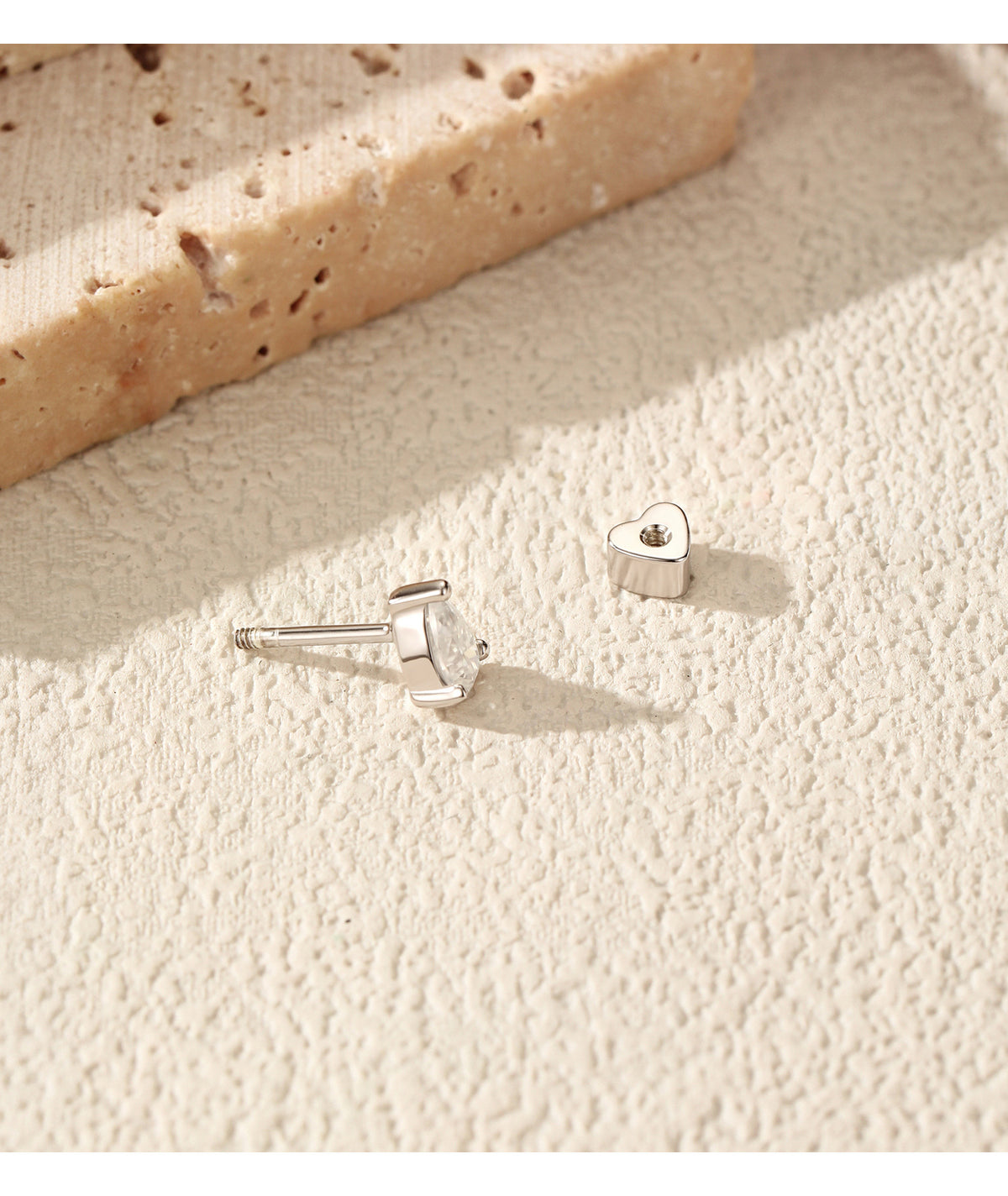 925 Sterling Silver Petite Moissanite Stud Earrings