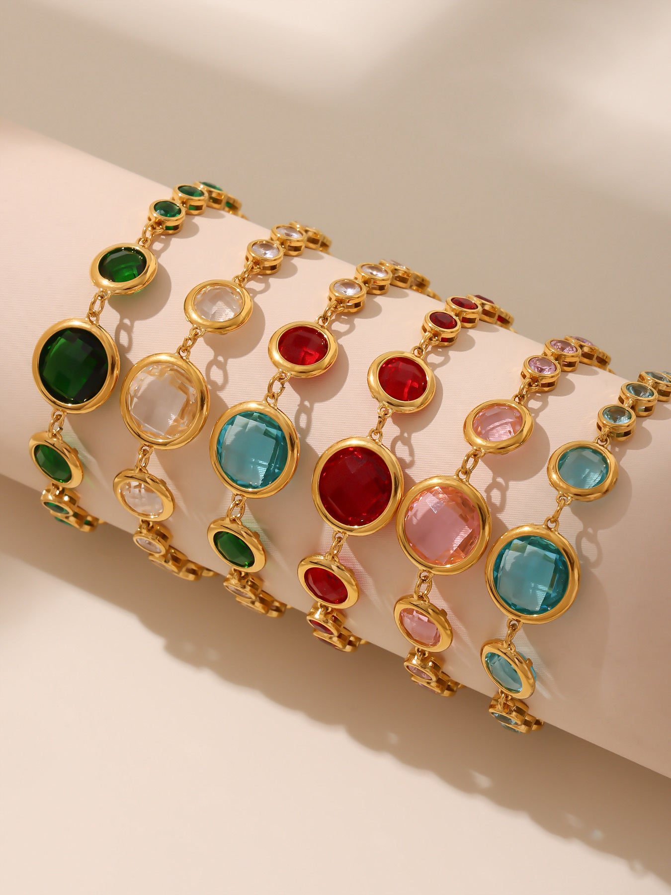 Planderful Czech Glass Bracelet For Women Luxury 18K Gold