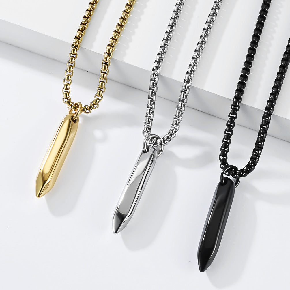 Vintage Cold Stainless Steel Pendant Necklace