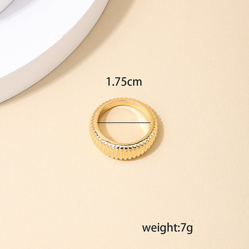 Heart Textured Metal Ring Set from Vienna Verve Collection