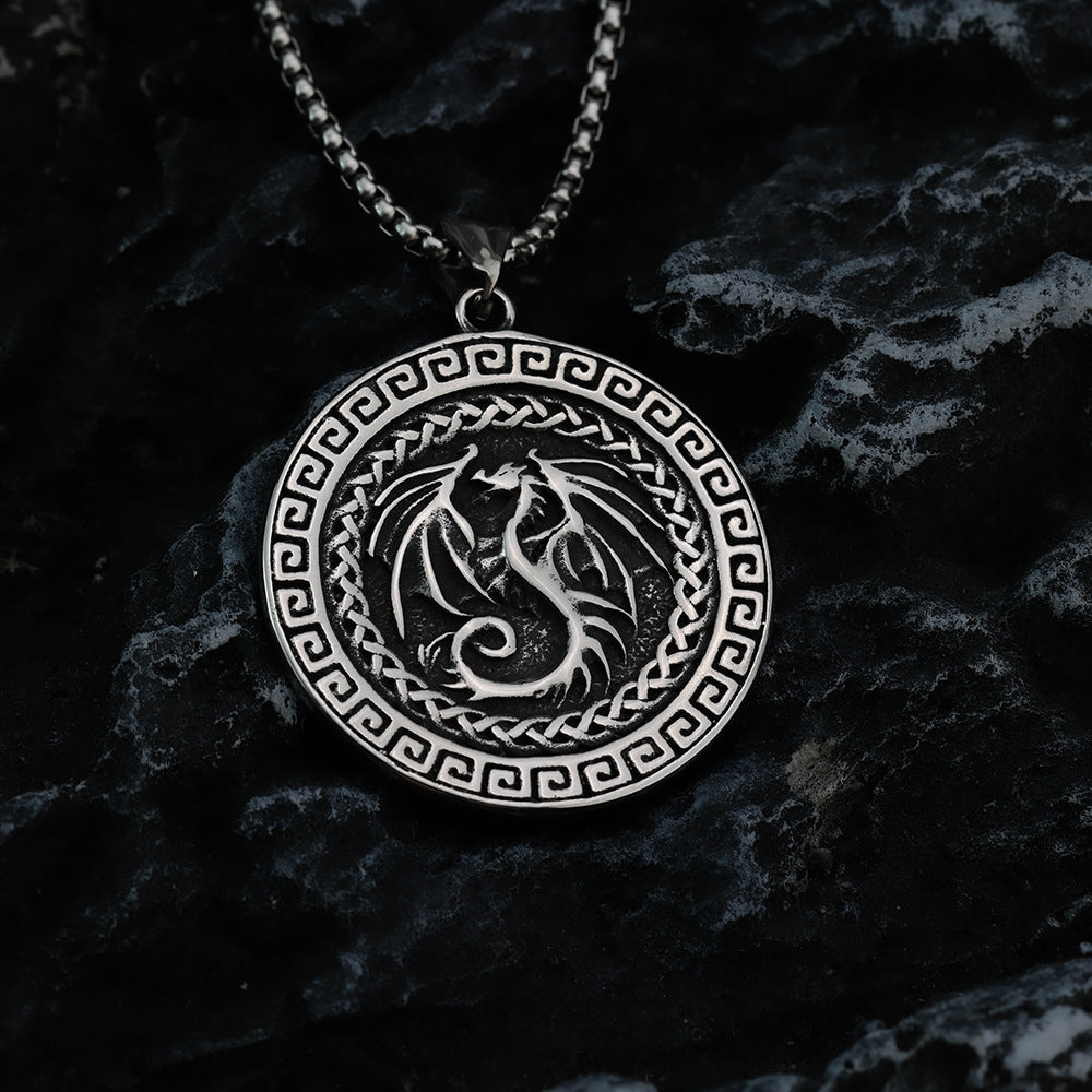 European And American Retro Stainless Steel Men's Pendant Necklace