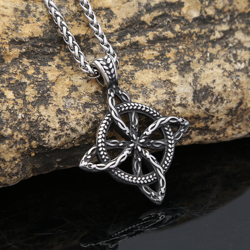 Trendy Men's Titanium Steel Celtic Eternal Knot Pendant