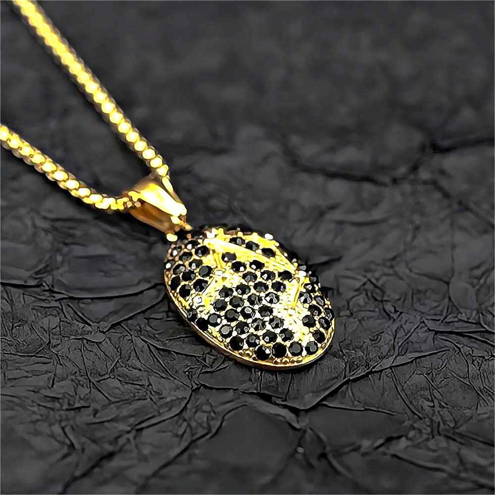 Zodiac Zircon Stainless Steel Pendant Necklace