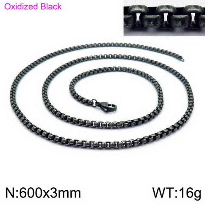 Age Of Steam Pendant, Punk Retro Stainless Steel Boiled Black Mechanical Gear Men's Necklace