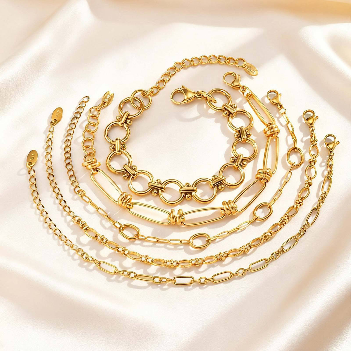 Korean Simple Handmade Chain Stainless Steel Bracelet Unisex