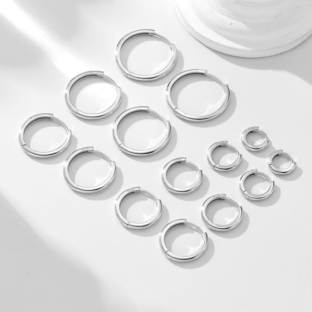 S925 Sterling Silver Ear Buckle Bare Body Earrings