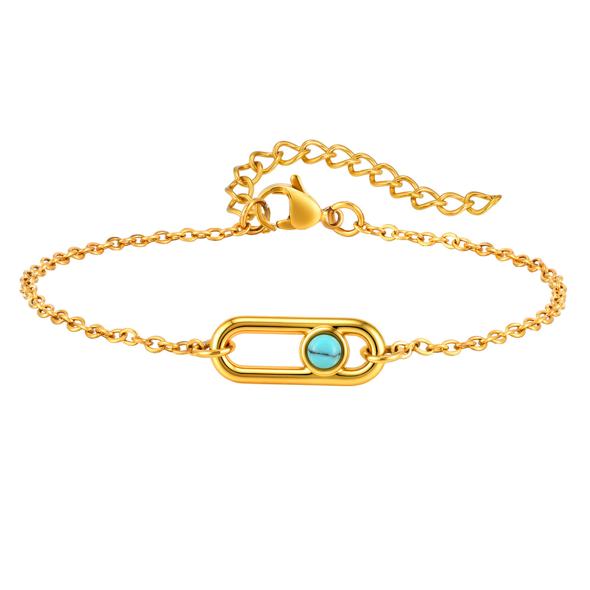 Turquoise Stainless Steel Necklace