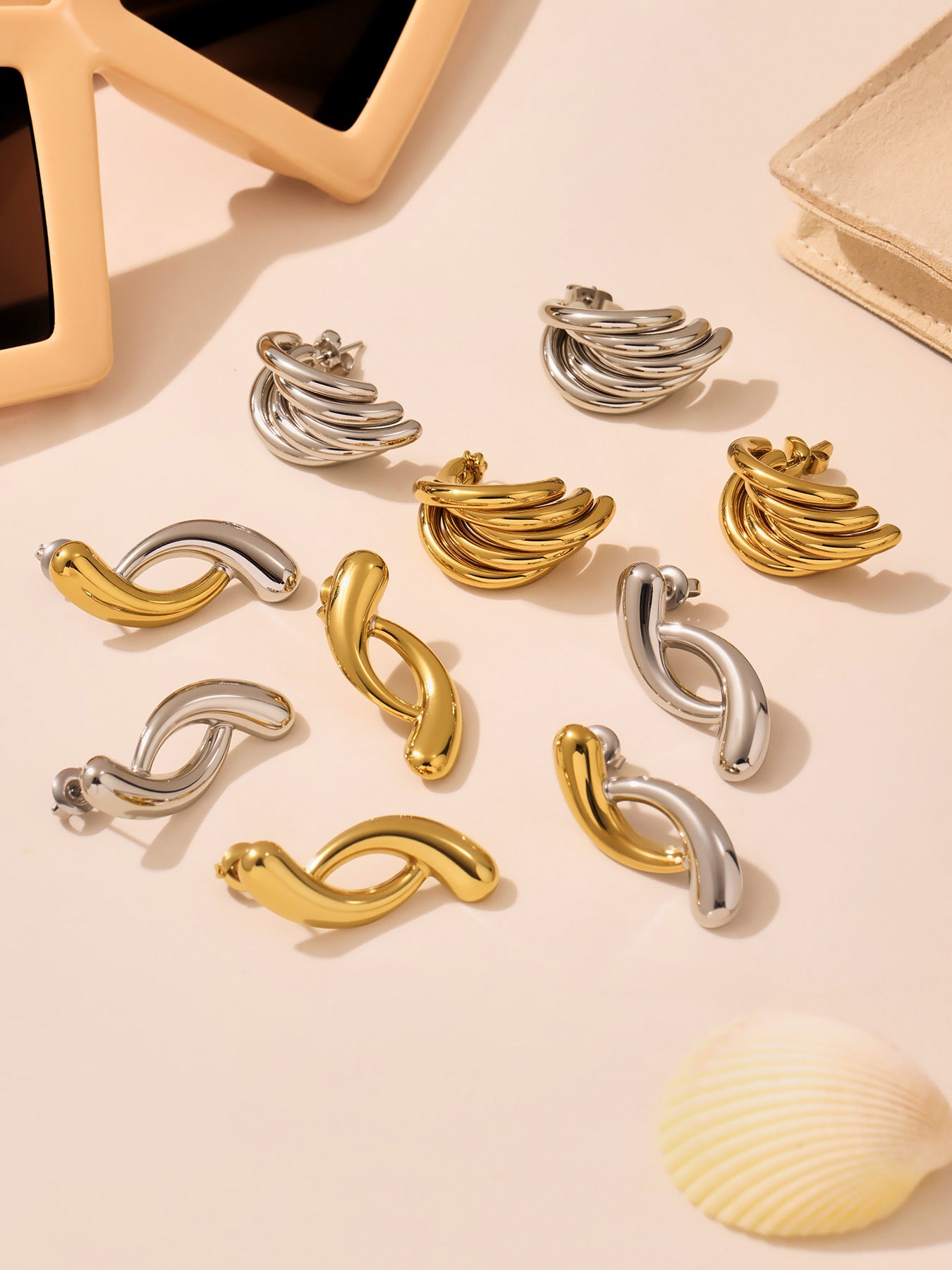 Planderful Water Drop Color Earrings For Women 18K Plated