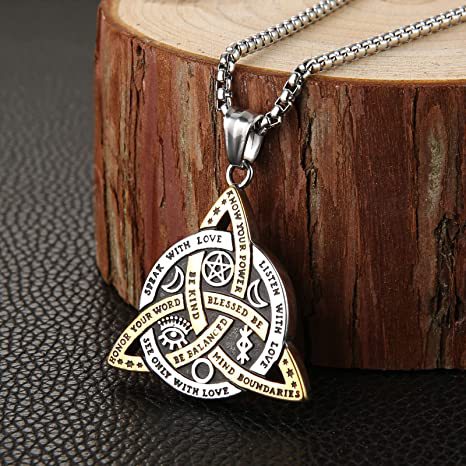 Trendy Viking Symbol Pendant Necklace For Men By Planderful Everyday Genie Steel Triangle Jewelry