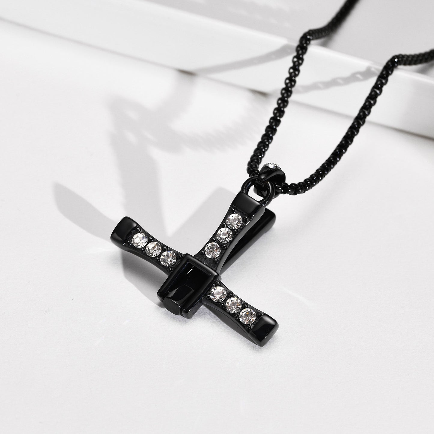 Cross-Border European And American Men's Jewelry Cross Pendant Necklace Zircon Hip-Hop Accessories For Men