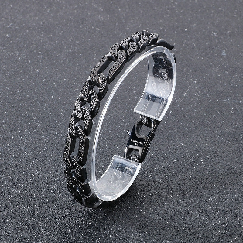 Planderful Mens Personalized Punk Pattern Bracelet Pro