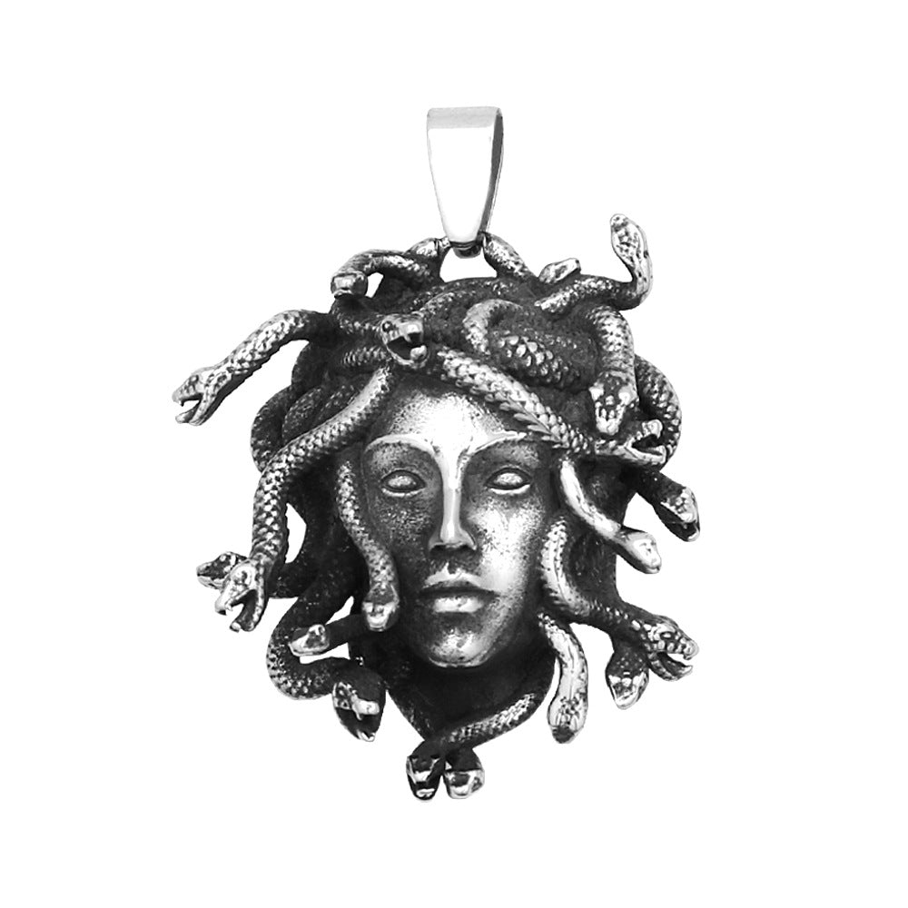 Punk Snake Stainless Steel Men's Pendant Necklace