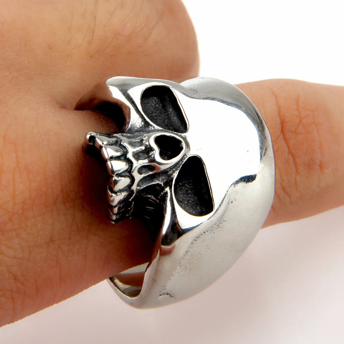 Punk Skull Stainless Steel Men's Ring
