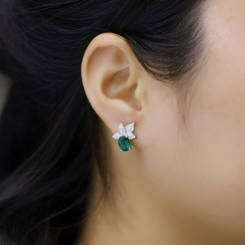 Planderful Gala Fireworks Earrings – Customizable Asymmetrical Silver Gemstone Design