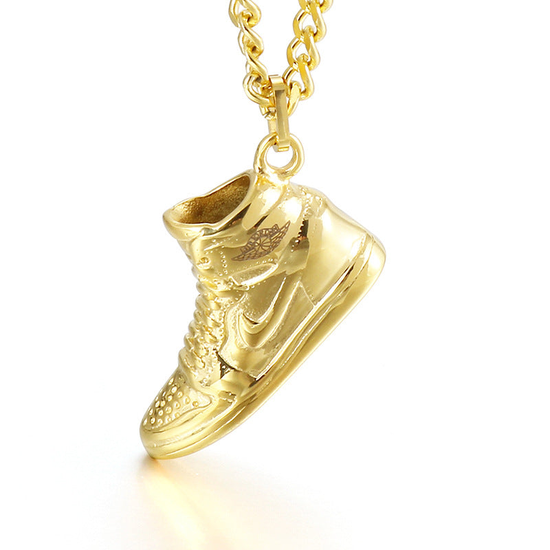 Running Shoes Pendant Stainless Steel Men's Trend Sports Shoes Necklace