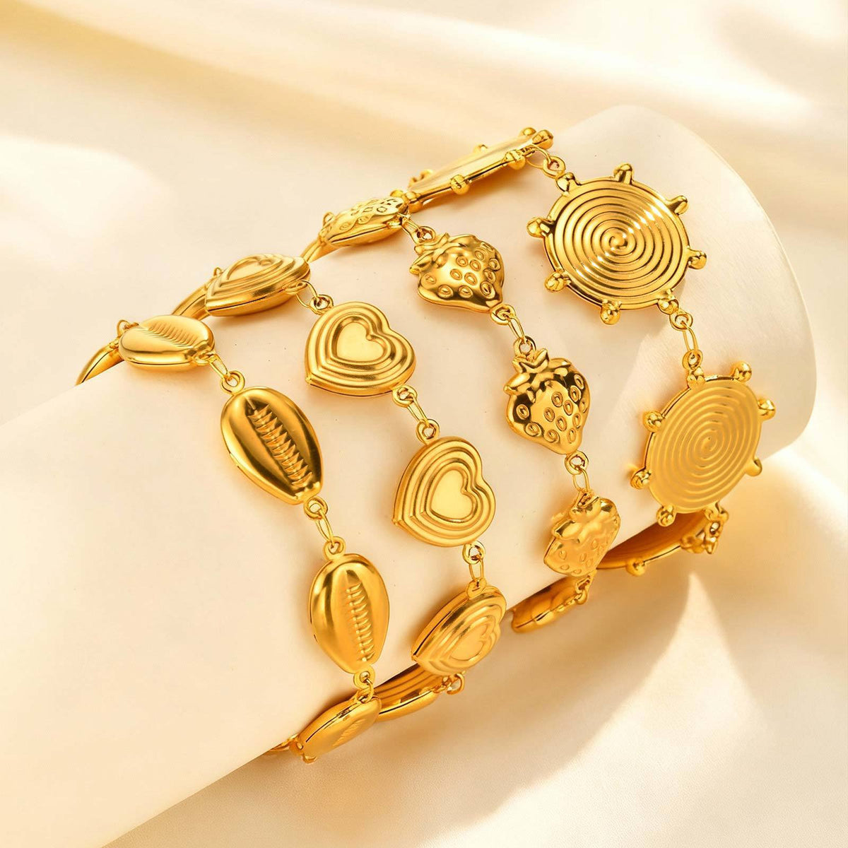 Heart Shell Stainless Steel Bracelet for Women