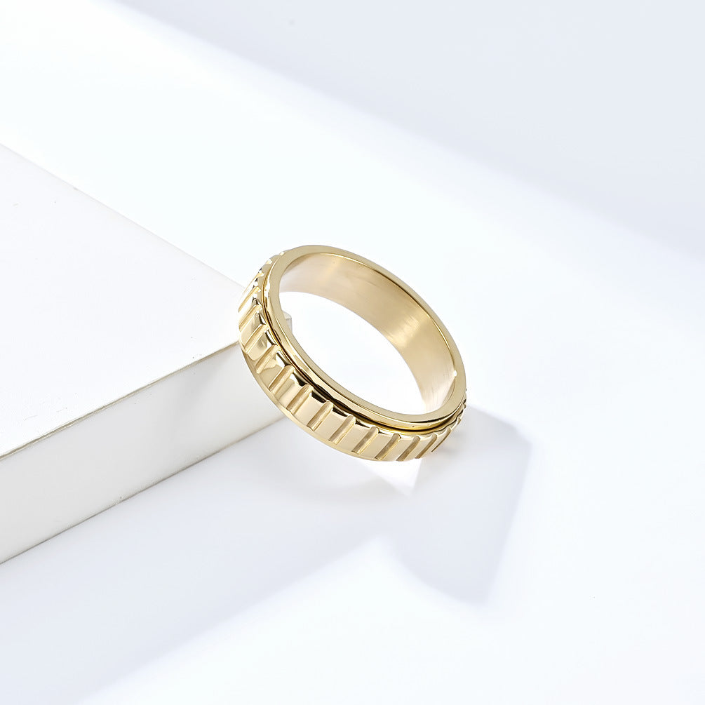 Rotatable Stainless Steel Ring By Planderful Collection Everyday Genie For Unisex Style And Protective Statement