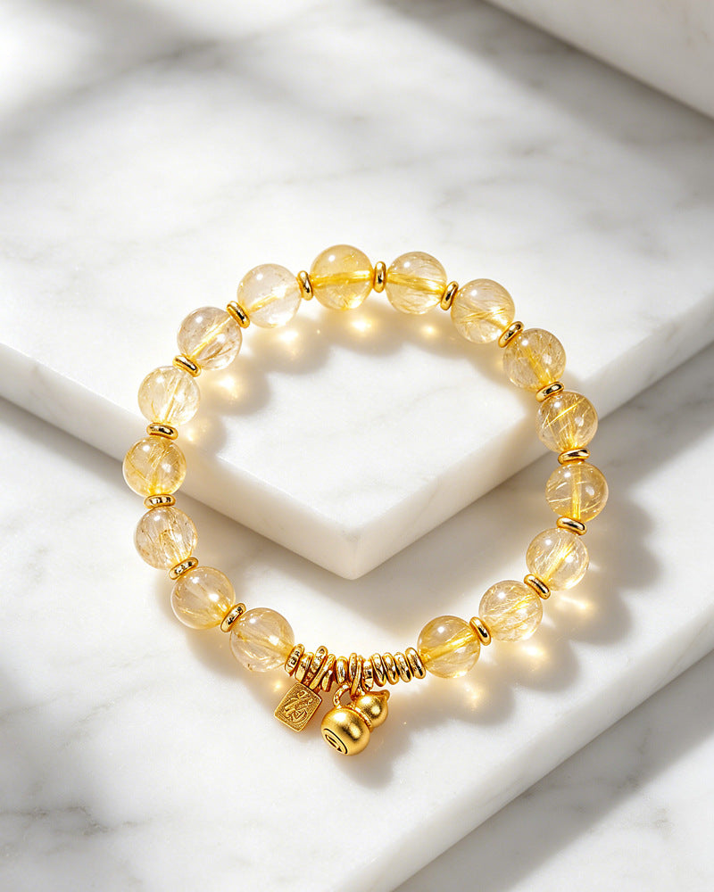 Citrine Crystal Gourd Bracelet