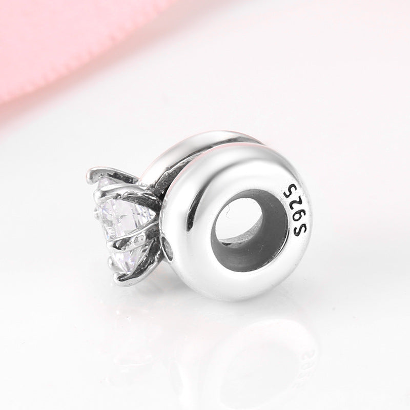 Planderful Jewelry Sterling Silver Beads Pendant December Birthstone DIY Jewelry