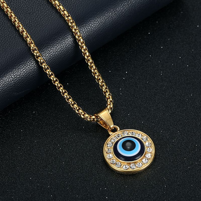 Zircon Necklace – Elegant Evil Eye Pendant