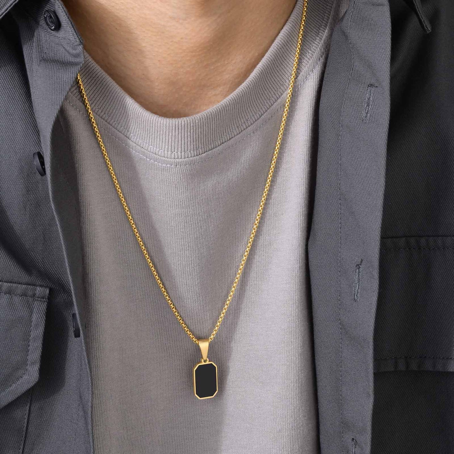 Cross-Border Men's Jewelry Stainless Steel Pendant Necklace