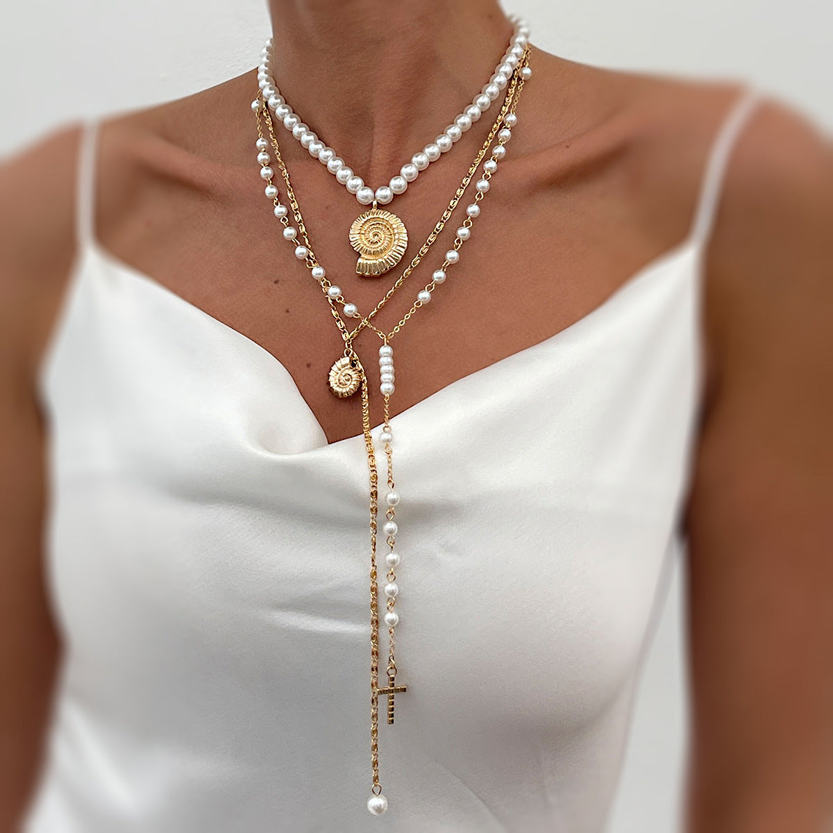 Planderful Vienna Verve Necklace – Elegant Y-Shaped Pearl Design