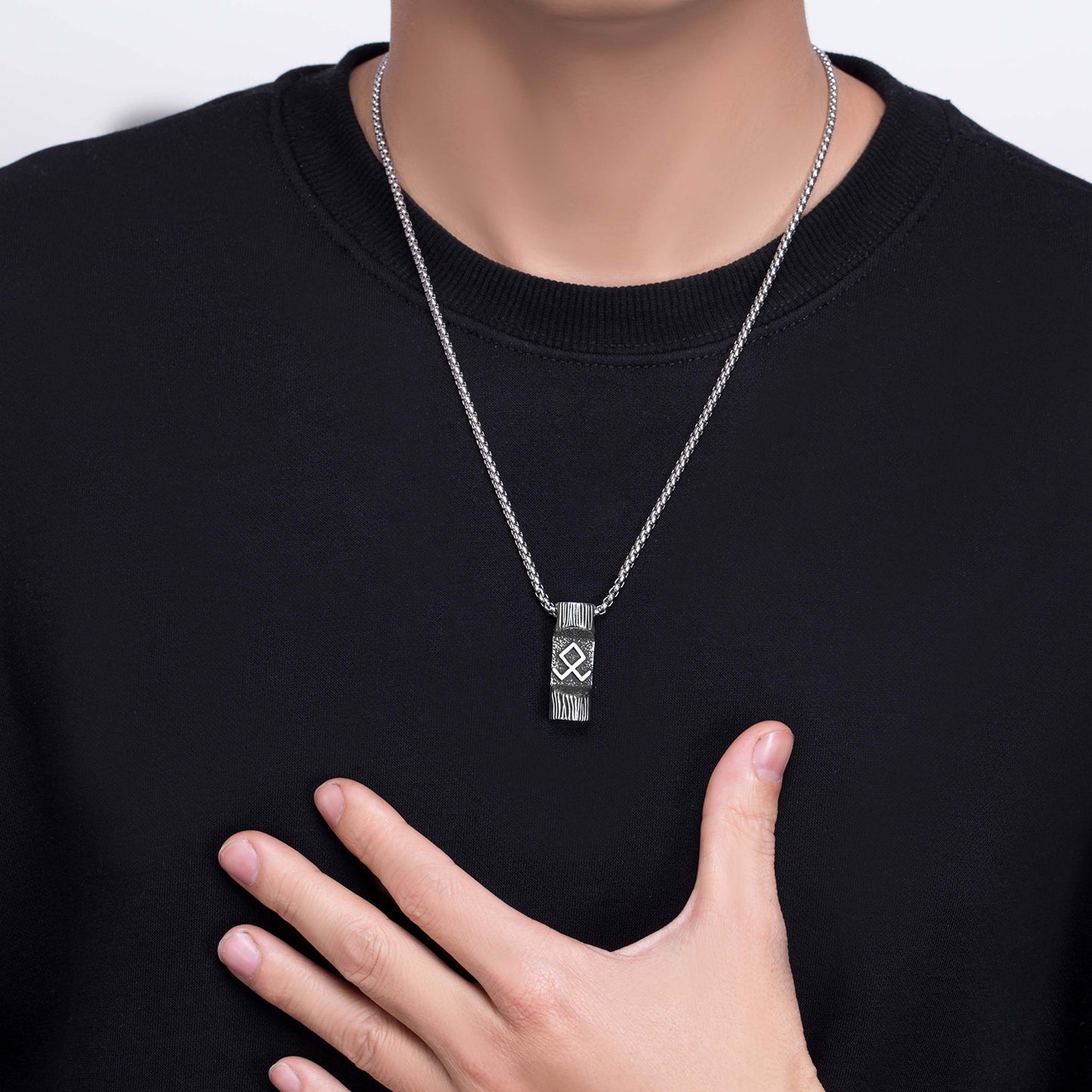 Steel Necklace - Elegant Viking Pendant