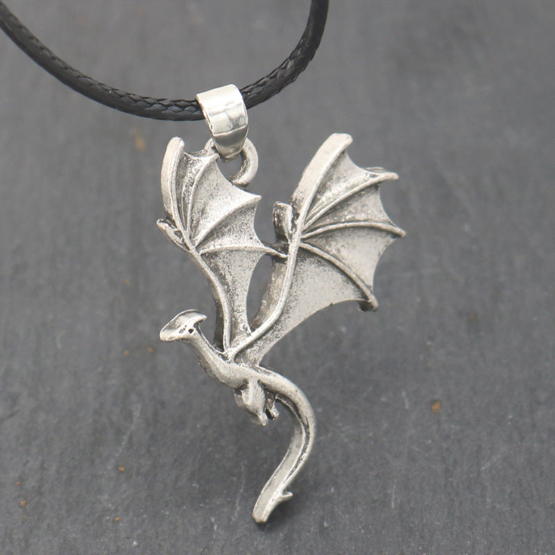 Planderful Viking Dragon Pendant Necklace for Men Premium