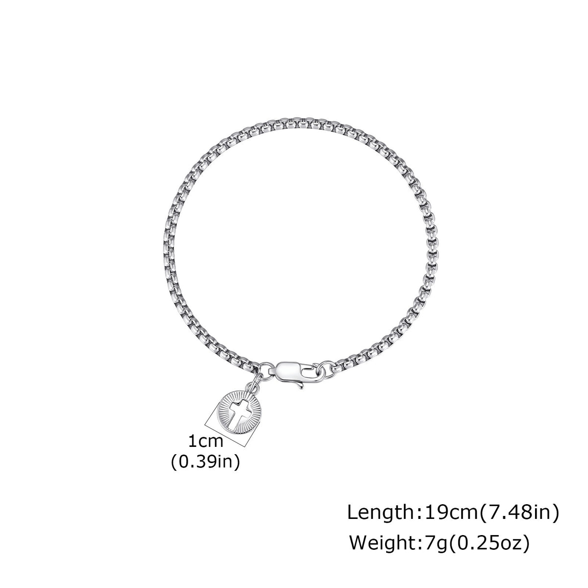 Cross Pearl Stainless Steel Bracelet