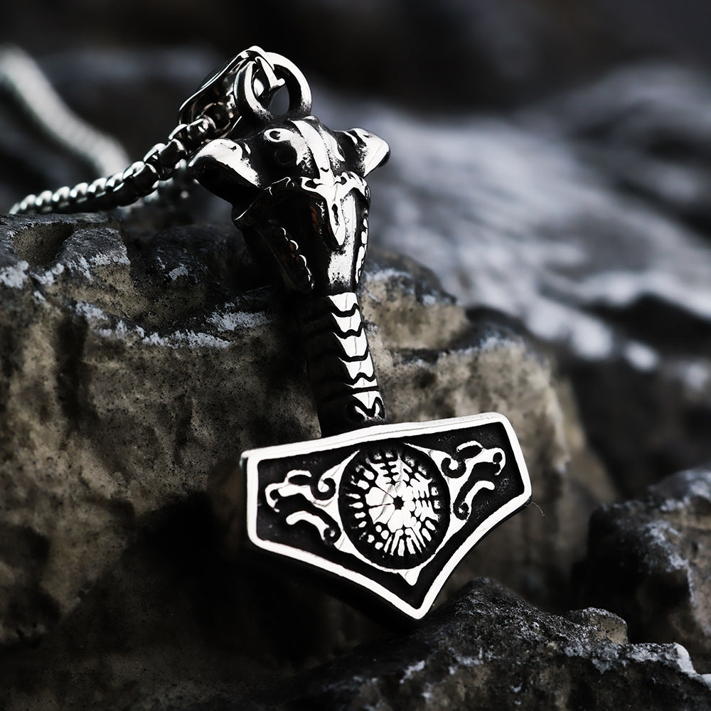 European And American Retro Stainless Steel Men's Viking Pendant
