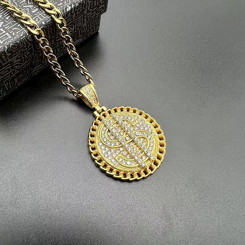 Steel Necklace – Statement Gold-Plated Cuban Chain