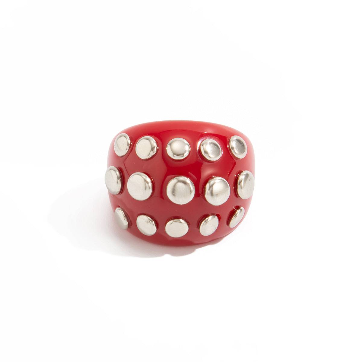Planderful Amber Smudge Wide Face Ring Vienna Verve Bold Retro British Style Statement Jewelry For Vintage Women