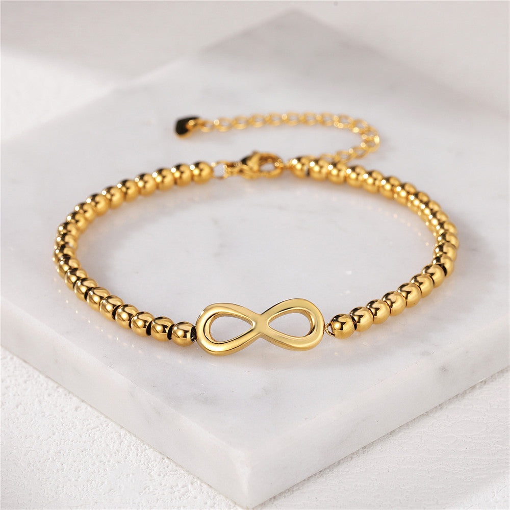 Infinity Symbol Titanium Steel Bracelet By Planderful For Women And Unisex Everyday Statement Jewelry