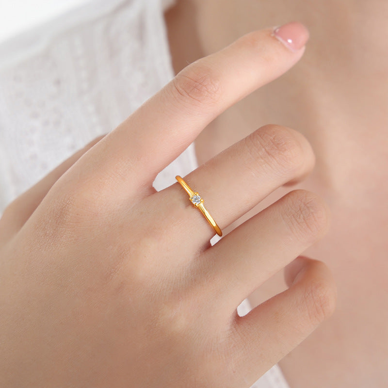 Elegant Multicolor Zircon Women's Ring - Everyday Genie Collection