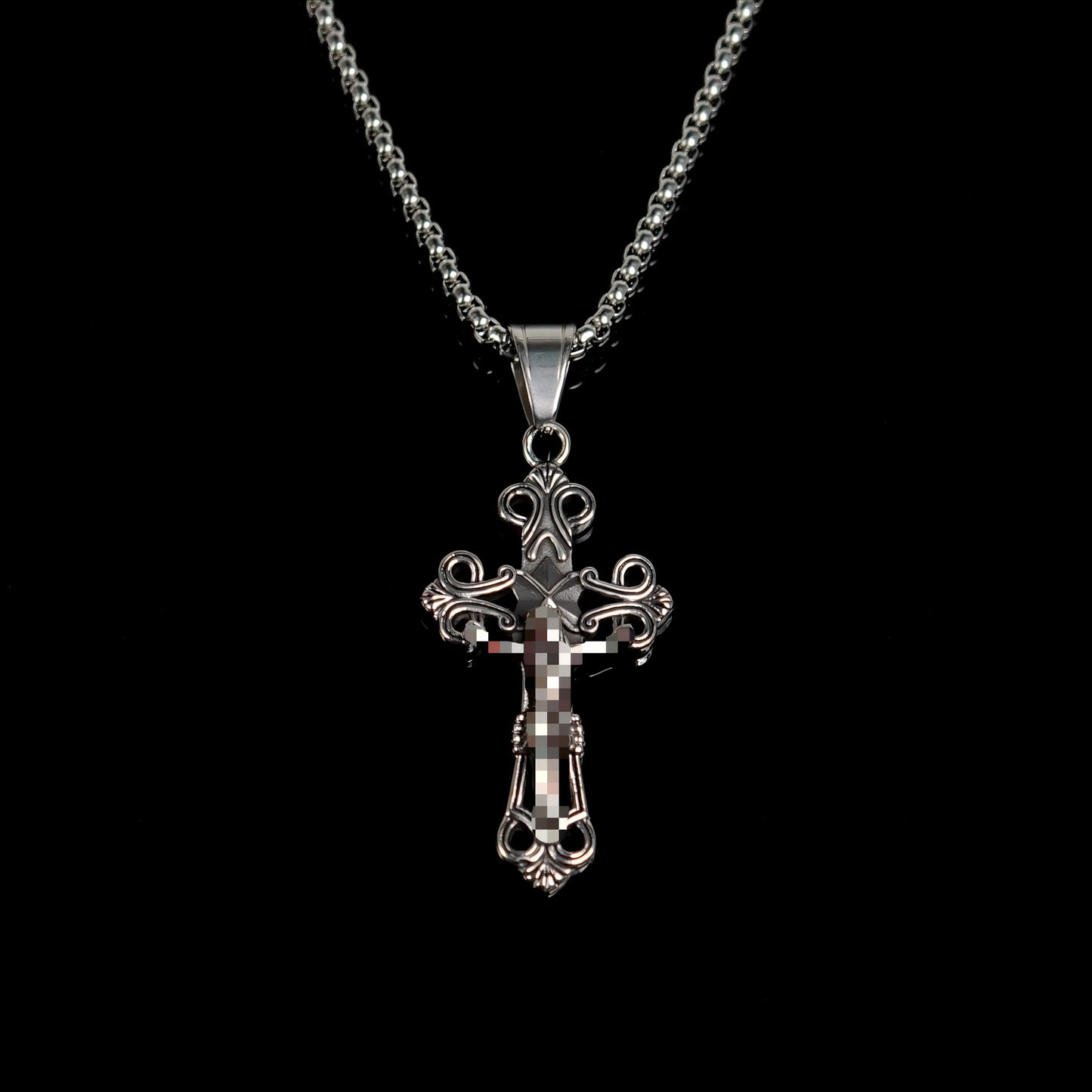 Steel Necklace - Vintage Bohemian Cross Pendant