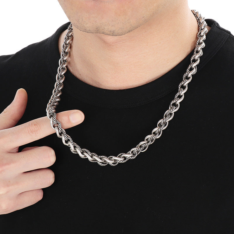 Planderful Personalized Mens Titanium Necklace Keel Chain