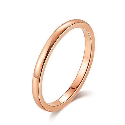 Women's Ring – Unisex Stainless Steel Rose Gold