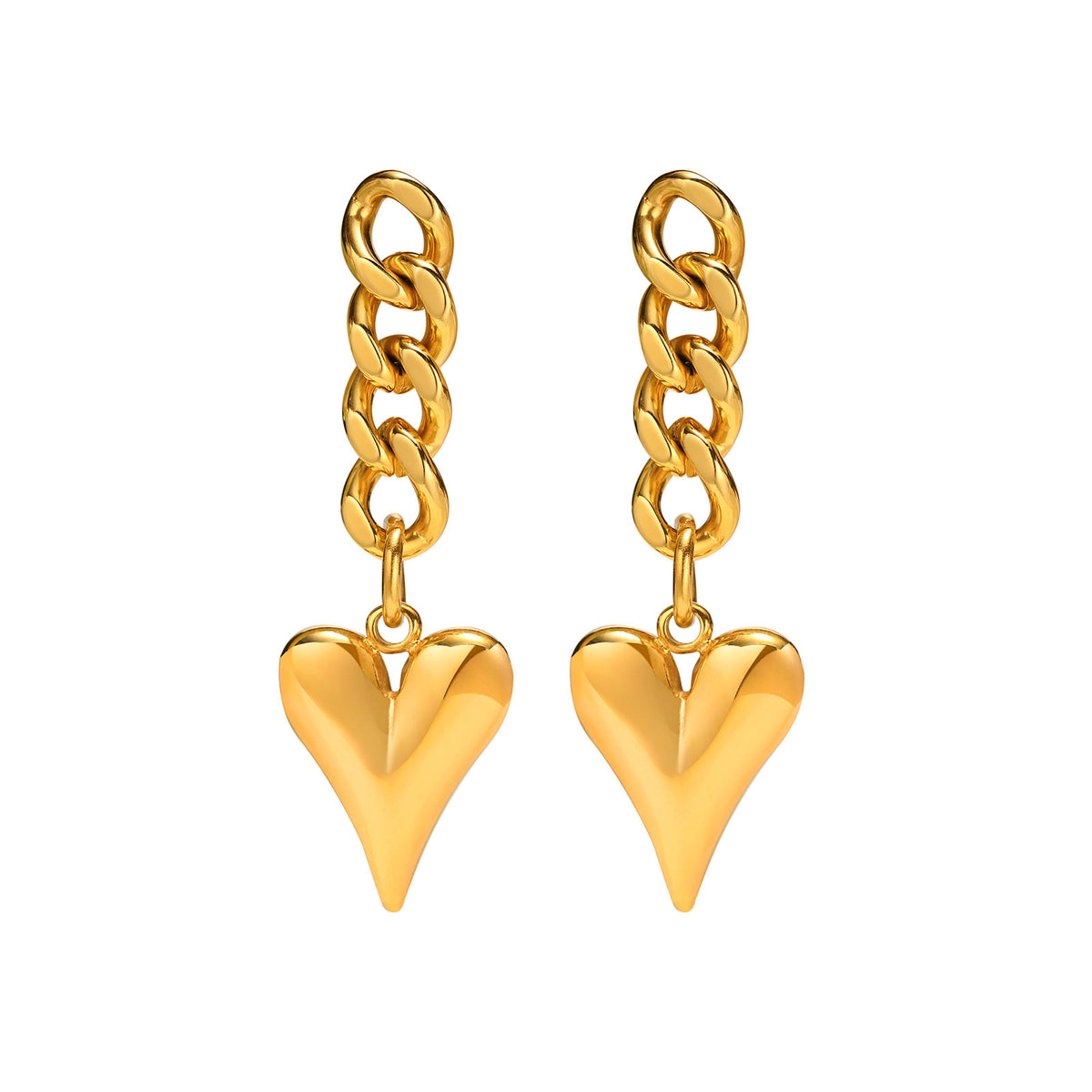 Stainless Steel Heart Earrings