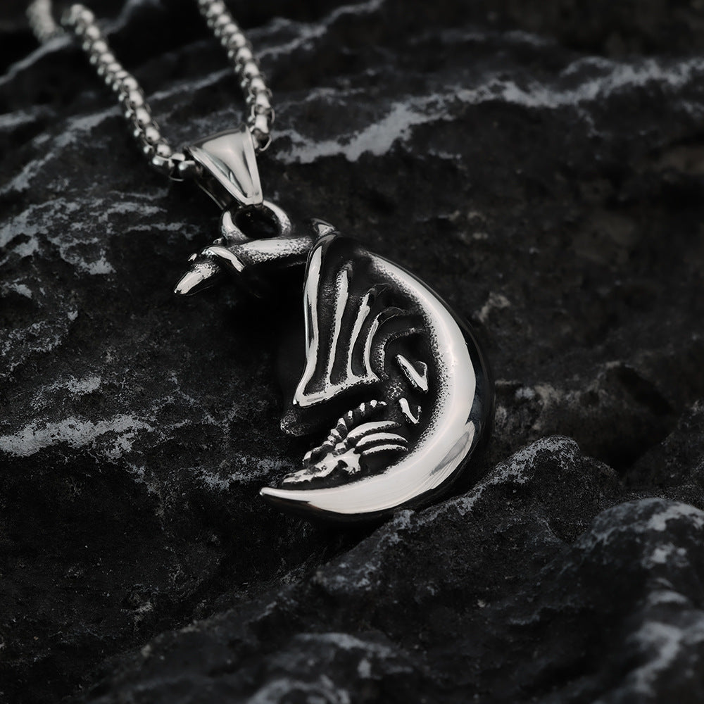 European And American Retro Stainless Steel Men's Pendant Necklace