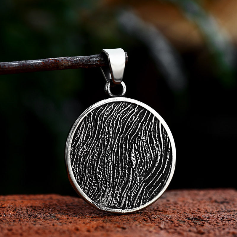 Retro Viking-Inspired Titanium Steel Moon and Star Pendant Jewelry for Men