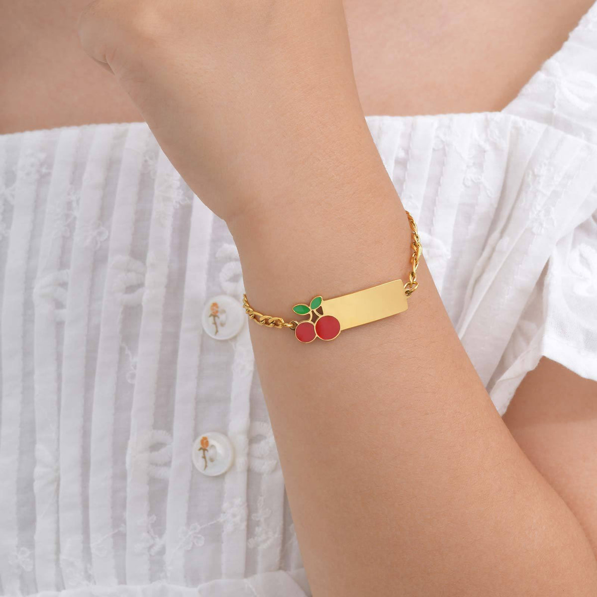 Children'S Cute Three To Stainless Steel Bracelet
