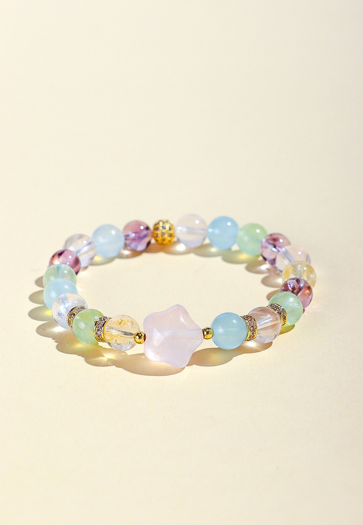 Planderful Duobao Bear Beaded Bracelet – Fresh and Sweet Crystal Elegance