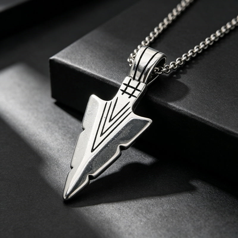 Primitive Tribe Moon Muse Totem Pendant Vintage Gothic Thorns Cross Element Stainless Steel Necklace
